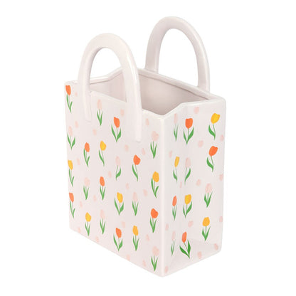 Tulip Print Ceramic Vase