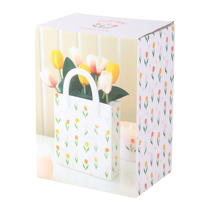 Tulip Print Ceramic Vase