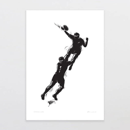 A4 National Game Art Print by Glenn Jones