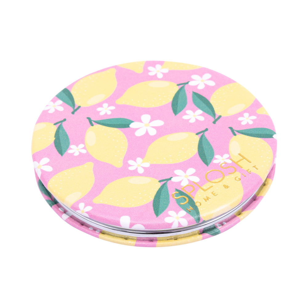 Compact Mirror by Splosh - Lemon Print