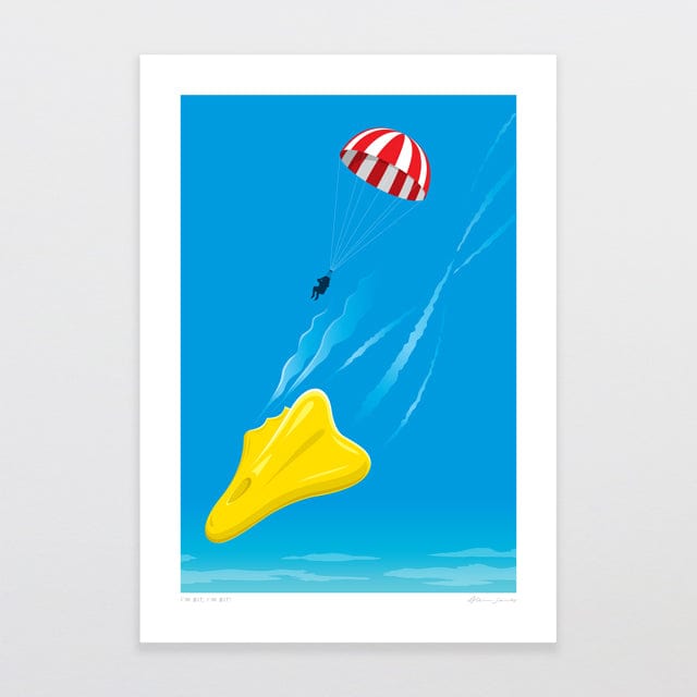 I'm bit I'm bit! Art print by Glenn Jones