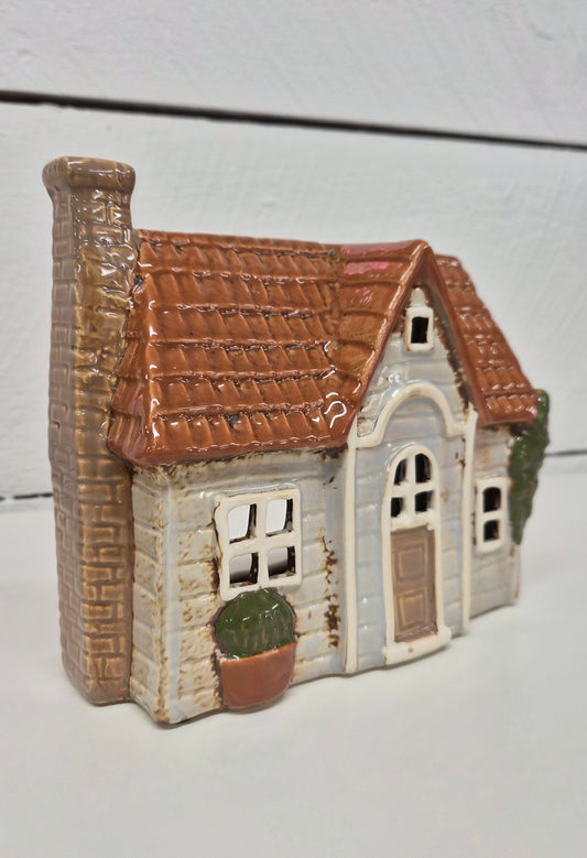 Ceramic Country Cottage Tea Light House