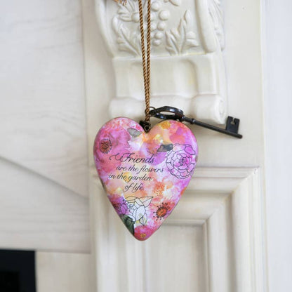Demdaco Art Heart - Friends are Flowers