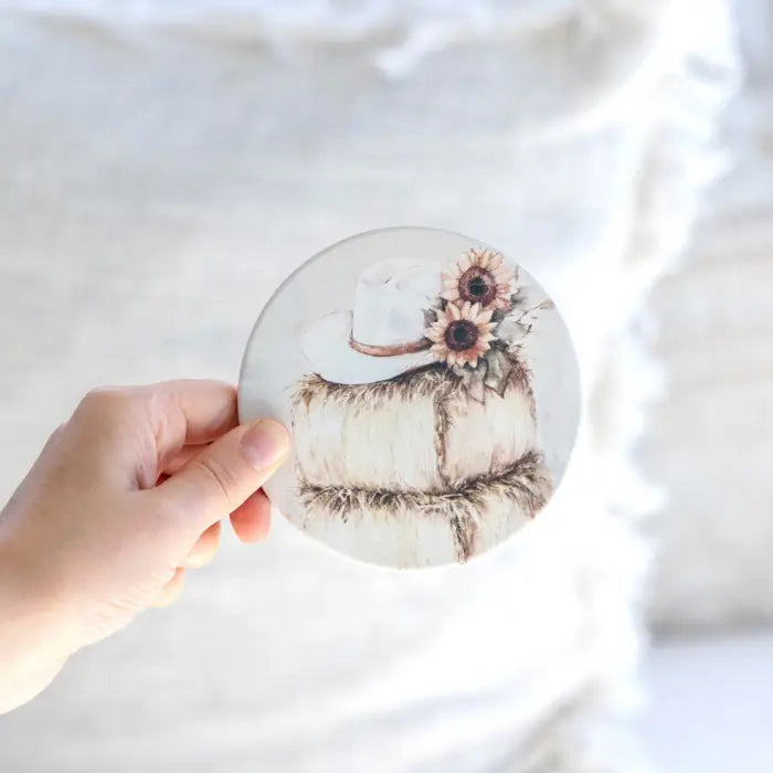 Hay Stack Ceramic Coaster - Saddle & Bloom