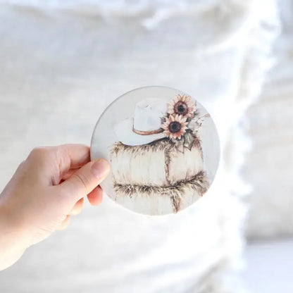 Hay Stack Ceramic Coaster - Saddle & Bloom