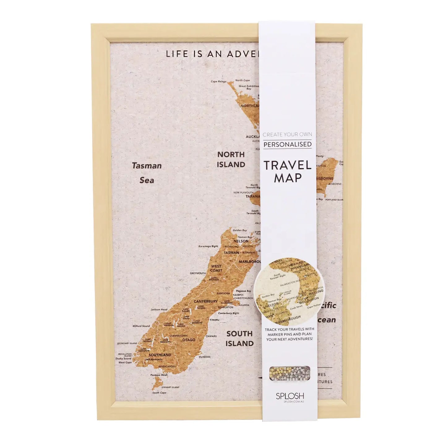 Aotearoa New Zealand Travel Board Map