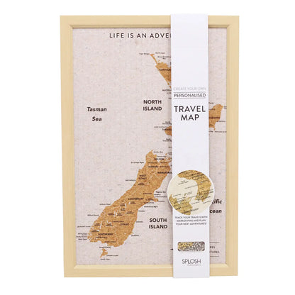 Aotearoa New Zealand Travel Board Map