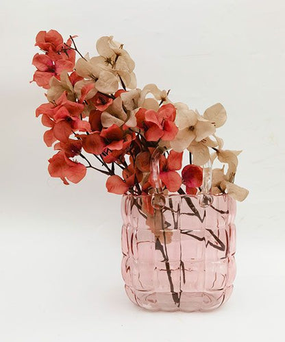 Blush Glass Handbag Vase