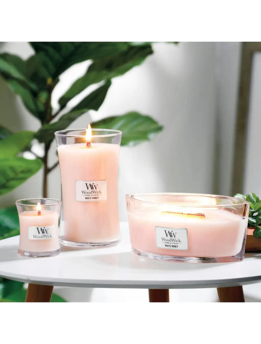 WoodWick White Honey Mini Candle